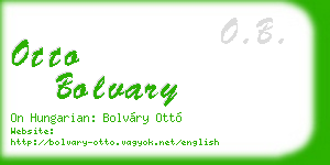 otto bolvary business card